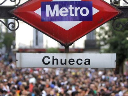 La plaza de Chueca, en las fiestas del Orgullo Gay.
