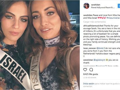 El selfie de Miss Irak y Miss Israel, en Instagram