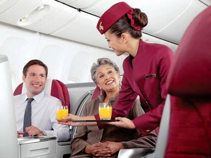 Imagen promocional de Qatar Airways.