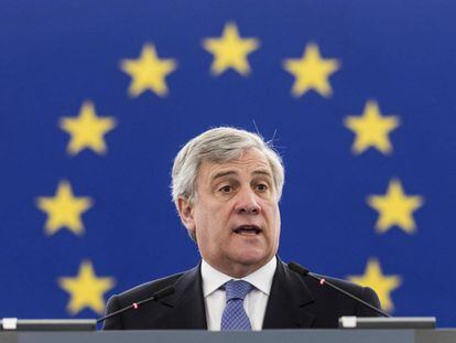 El presidente del Parlamento Europeo, Antonio Tajani, este mi&eacute;rcoles en Estrasburgo