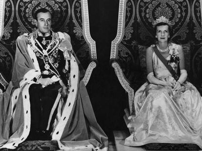 Lord y Lady Mountbatten, últimos virreyes de la India, retratados en 1948 justo antes de dejar el país.