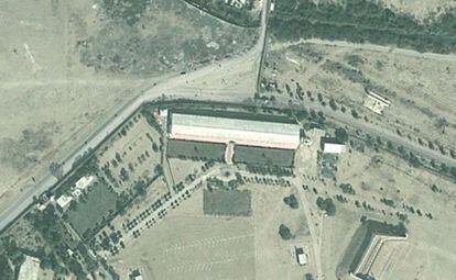 Imagen aérea de la Academia de la Fuerza de Seguridad Aeroportuaria, en Karachi.