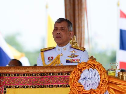 El rey de Tailanda en un acto público en Bangkok en mayo de 2019.