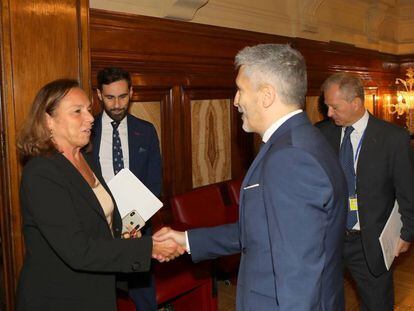 La ministra del Interior italina, Luciana Lamorgese, recibe en Roma a su homólogo español, Fernando Grande-Marlaska. 