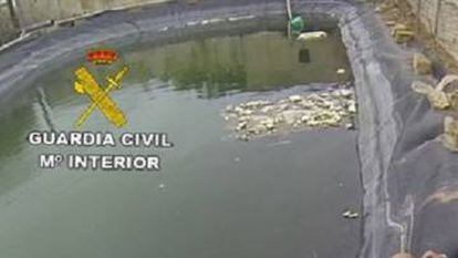 Balsa de riego en Níjar.