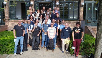Part of the group of scientists from LifeHub CSIC, at the kick-off meeting held last September.