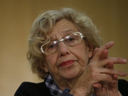 Rueda de prensa de Manuela Carmena en el Ayuntamiento de Madrid &copy; Santi Burgos