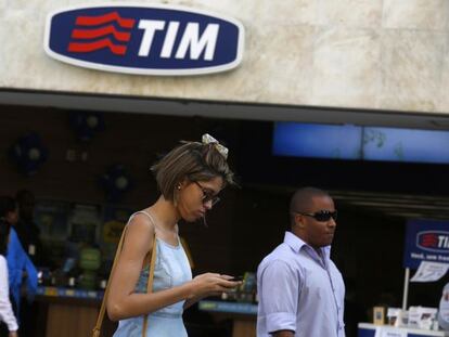 Tienda de TIM, filial de Telecom Italia, en R&iacute;o de Janeiro.