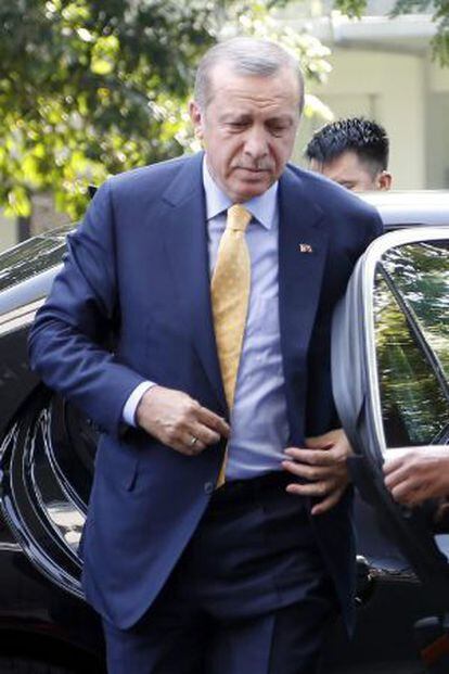 El presidente de Turquía, Recep Tayyip Erdogan, en una visita oficial a Indonesia.