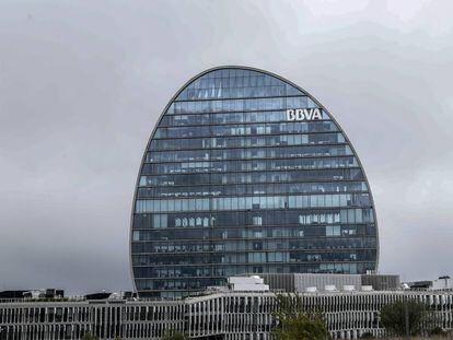 Sede de BBVA en Madrid, conocida como ‘La Vela’, en una imagen de archivo. 