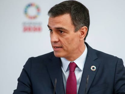 El presidente del Gobierno, Pedro Sánchez, preside la presentación del Plan de Modernización de la Formación Profesional, en Moncloa, Madrid (España), a 22 de julio de 2020.
 