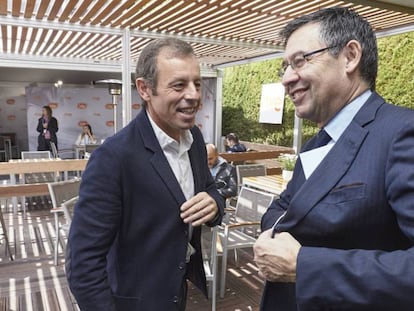 Sandro Rosell y Josep Maria Bartomeu, en una imagen de archivo.