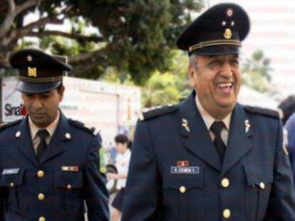 El general Ricardo Escorcia (derecha), detenido ayer, en una fotos sin datar.