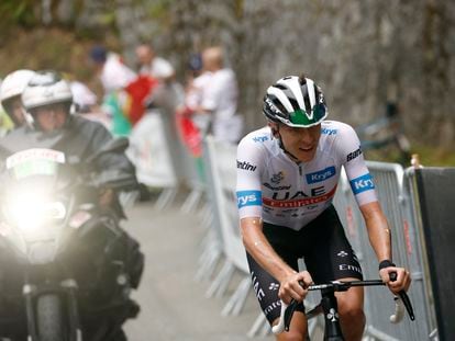 Tadej Pogacar, en acción durante la sexta etapa del Tour de Francia, el pasado jueves.
