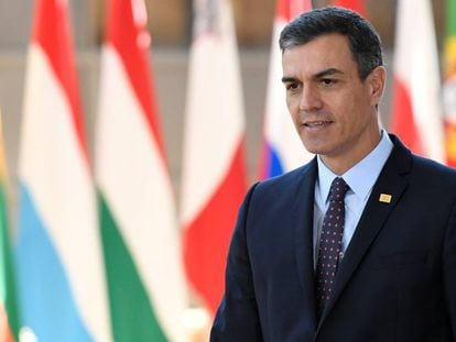 Pedro Sánchez, durante la cumbre de la UE de esta semana. 