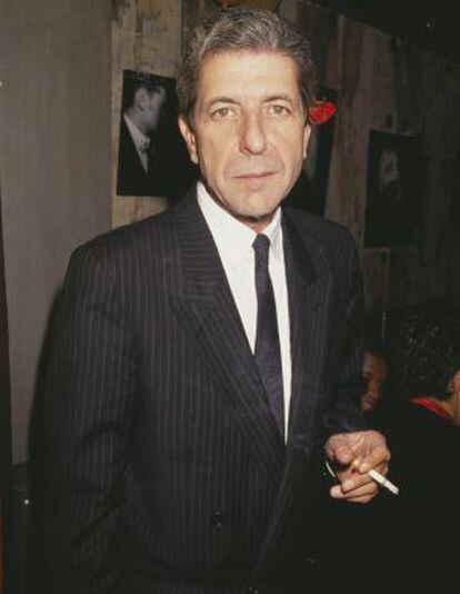 Leonard Cohen en París en 1987.