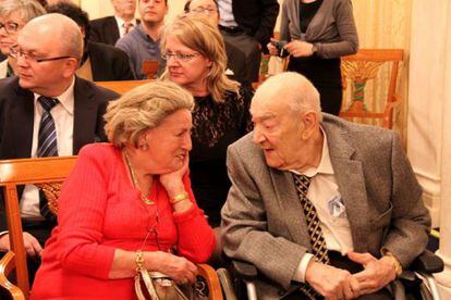 Korchn&oacute;i y su esposa, durante la gala de inauguraci&oacute;n.