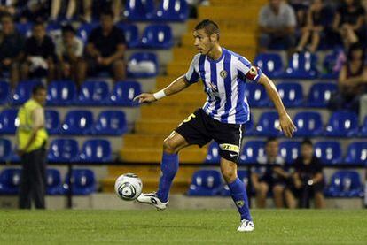 El defensa Samuel, durante un partido del Hércules esta temporada.