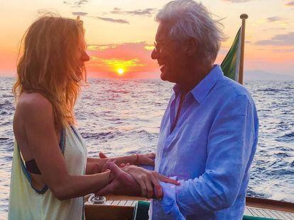 Alejandra Silva y Richard Gere en una imgaen de Instagram.