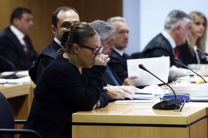 Beatriz L. D., en el primer día del juicio en la Audiencia Provincial.