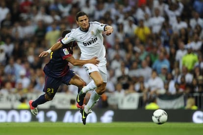 Cristiano, durante el partido.