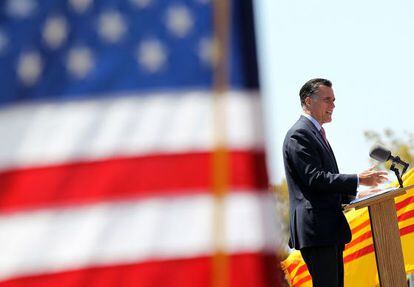 Mitt Romney durante un mitin en California, el lunes.