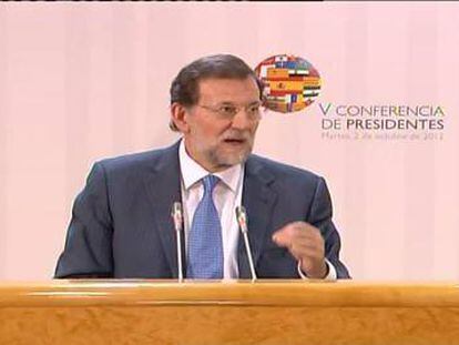 Rajoy habla del acuerdo en la Conferencia de Presidentes y de la petición del rescate
