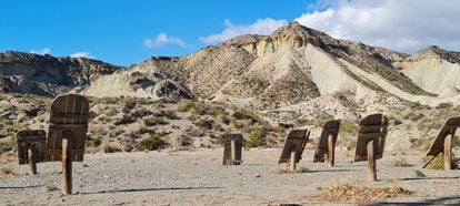 En pleno desierto de Tabernas.