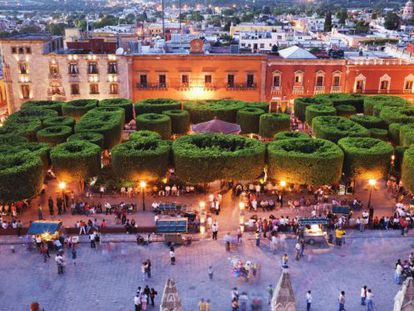 El jardín Allende, la plaza principal de San Miguel de Allende.