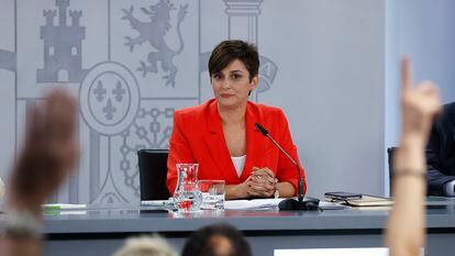 Isabel Rodríguez, tras el Consejo de Ministros del pasado día 12.