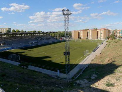 El estadio en el antiguo canódromo de Madrid, cerrado desde 2016.