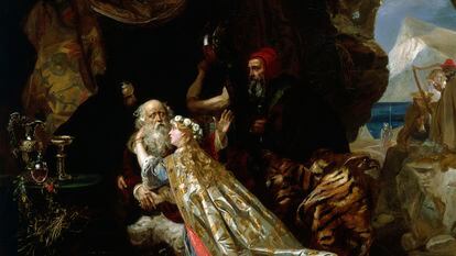 Pintura de El rey Lear y Cordelia, de Edward Matthew Ward.