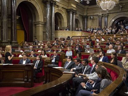 Sesión de control del Parlamento de Catalunya.