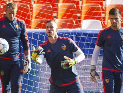 Jaume junto a Yoel y Antonio Sivera en un entrenamiento 