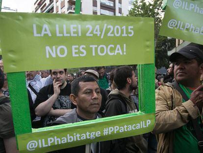 Asistentes a la convocatoria en Barcelona.