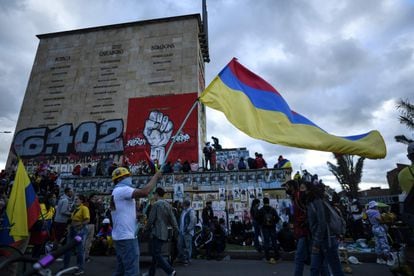 Una de las protestas en Bogotá en contra del Gobierno de Iván Duque, el pasado 20 de julio.