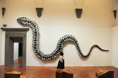 Una instalación de Ai Weiwei en Palazzo Strozzi, en Florencia, en septiembre de 2016.