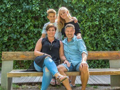 Hjordis Audunsdottir i la seva família.