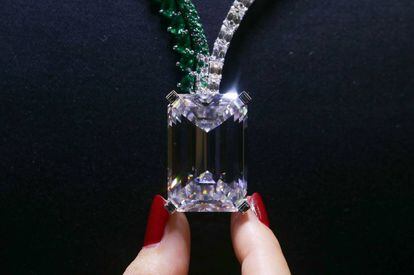 El diamante subastado por 28,8 millones de euros en una foto de archivo.