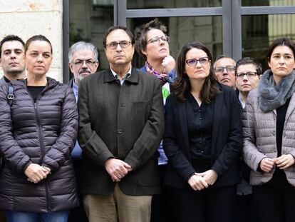 Concentración del Consell para condenar la última gresión machista.