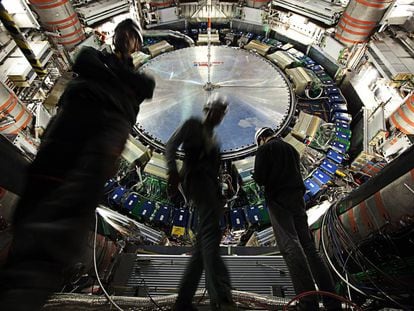 El detector Atlas es unos de los que registran las colisiones en el acelerador de particulas (LHC), en Ginebra