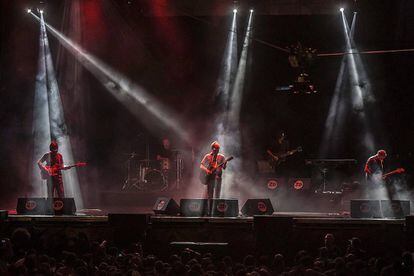 Los granadinos "Los Planetas", que no estaban anunciados en el cártel del Sonorama y que actuaron anoche en el 20 aniversario del festival.