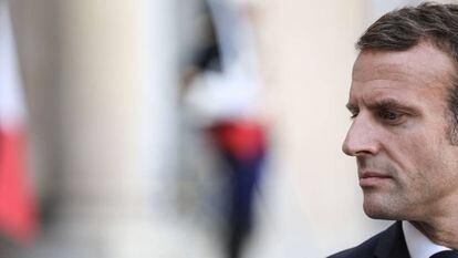 El presidente francés, Emmanuel Macron, el viernes en París.
