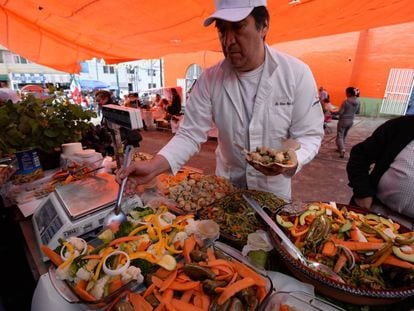 Un puesto de comida en Toluca (Estado de M&eacute;xico).