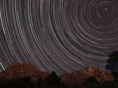 Fotografía del cielo tomada el 30 de octubre de 2014 desde La Cabrera.