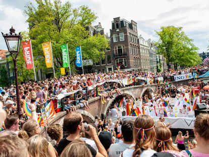 Desfile durante el Orgullo Gay el pasado agosto en Ámsterdam. 