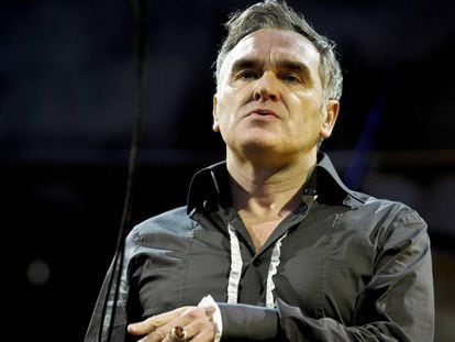 Morrissey, durante un concierto.