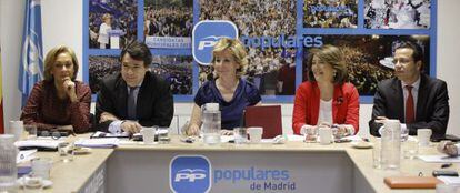 Reunión del Comité de Dirección del PP de Madrid, esta mañana en Génova.