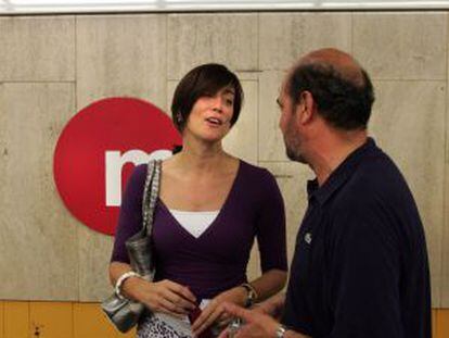 Marisa Gracia en la estación de Metro de Jesús.