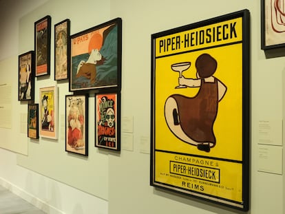 'Champán Piper-Heidsieck', uno de los afiches que se muestran por primera vez en en Sevilla en 'Carteles de la vida moderna'. / ANNA ELIAS